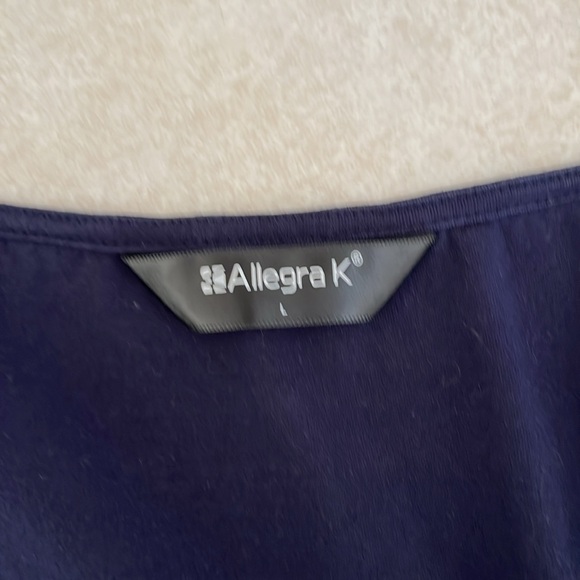 Allegra K polka dot square neck semi sheer sleeves blouse. - Picture 4 of 5